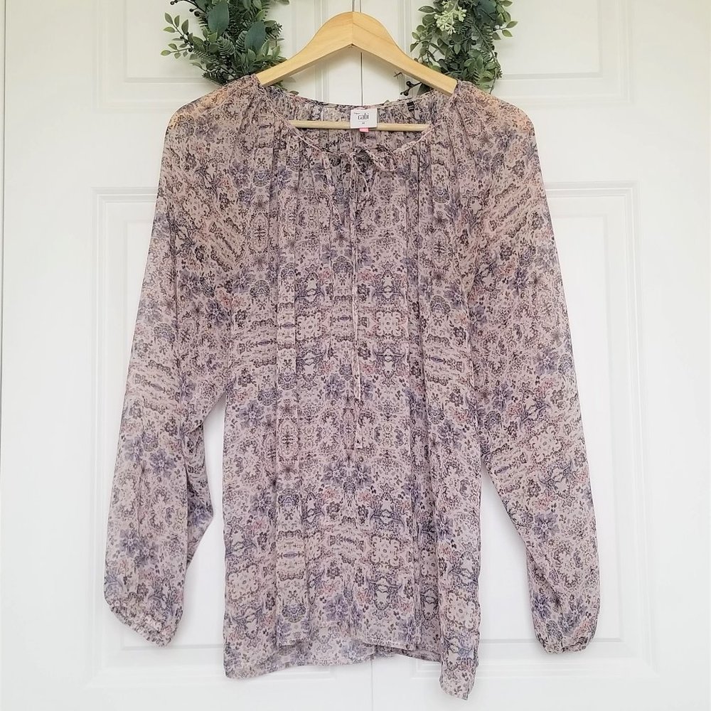 EUC CAbi Sienna Peasant Boho Blouse